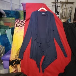 90'S Apt 9-Blue Hi-Low lightweight Cardigan-100% rayon-Xlg-nwot